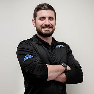 This is a staff photo featuring Jacob Scalf, who is co-owner, and Physical Therapist with Apex Physical Therapy.